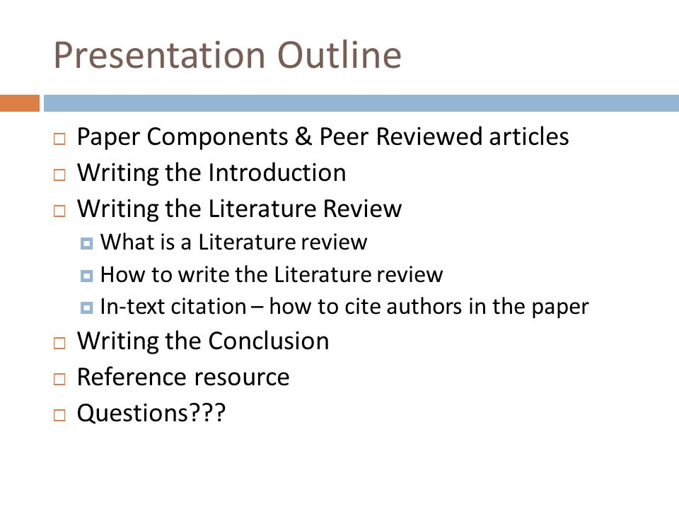 Writing scientific paper introduction literature